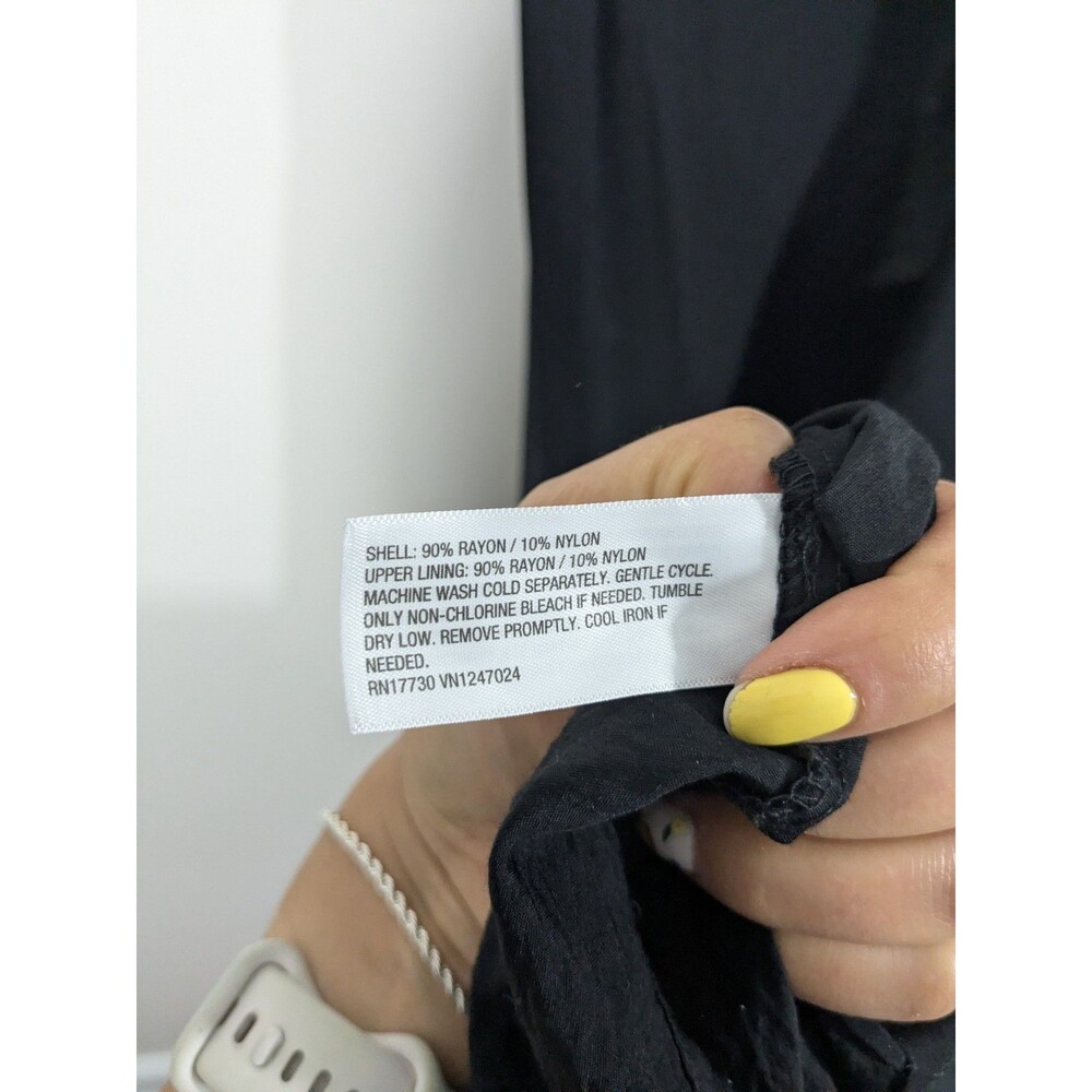 Women Dress XL Black Maxi Tiered Sundress Summer Sleeveless Open Back Feminine - Picture 8 of 8